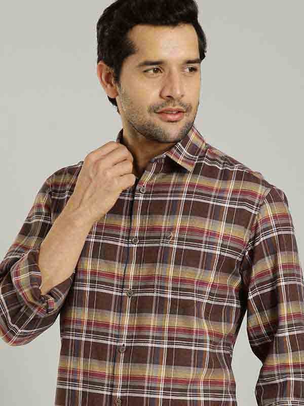 Indian Terrain Men Checkered Multicolor Shirt
